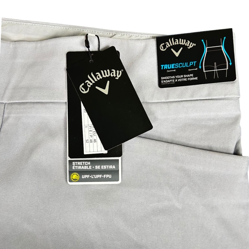 NWT Callaway TrueSculpt Golf Pants Gray Pull-On Stretch Women's Sz-16 Athleisure